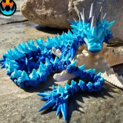 $4.07Void Sea Dragon, Articulating Flexi Wiggle Pet, Print in Place, Fantasy Serpent
