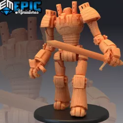 $4.90Wood Construct Sword / War Machine / Steampunk Tech Battle Robot