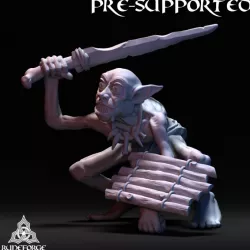 $4.95Cave Goblin - Half Spear and Shield - Attacking