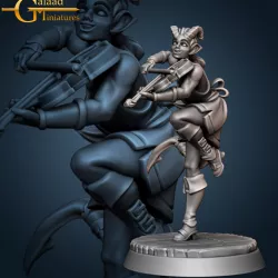 $5.00Female Tiefling Bard - Violon