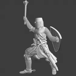 $5.00Medieval Crusader Knight - mace & shield