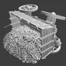 $5.00Medieval destroyed supply wagon - Grain