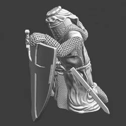 $5.00Medieval hospitaller knight - Praying