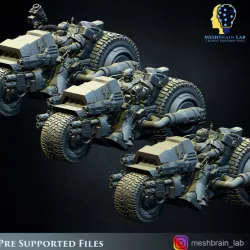 500 Followers! FREE stl Imperial Marines attack bikes