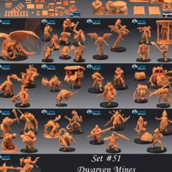 $59.90Dwarven Mines Set / Underground Dwarf Encounter / Rock Tunnel Modular Tiles / Mine Collection / Pre-Supported