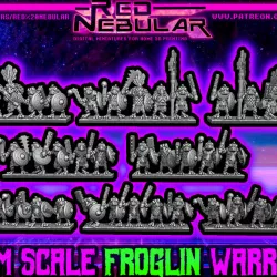 $7.00Froglin warriors (10mm scale)