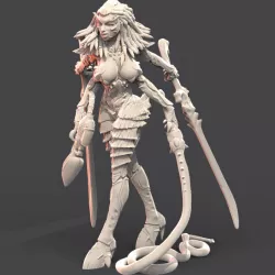 $7.00The Hive Queen - Barbaric Queen of Blades - Space Bug PinUp KillTeam