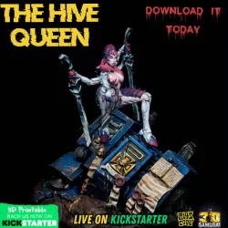 $7.00The Hive Queen - Demure Conqueror - Space Bug PinUp