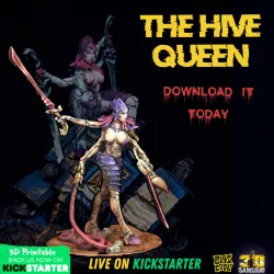 $7.00The Hive Queen - Demure Queen of Blades - Space Bug PinUp KillTeam