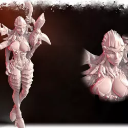 $7.00The Hive Queen - Mocking Demure Queen - Space Bug PinUp KillTeam