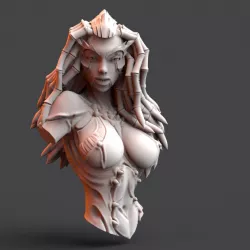 $7.00The Hive Queen - NSFW Bust - Space Bug PinUp