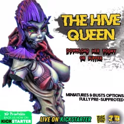 $7.00The Hive Queen - Sadist Demure Bust - Space Bug PinUp with PreSupport Option