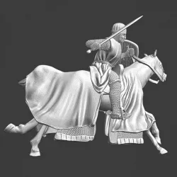 $7.50Medieval Baron charging - Mounted knight