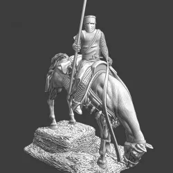 $7.50Medieval crusader knight - horse resting