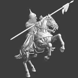 $7.50Mounted Heavy Russian Warrior - with lance
