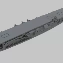 $7.50WW2 Japanese Aircraft Carrier Kaga