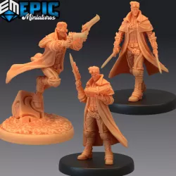 $8.90Adventurer Isaac Set / Male Human Hero / Steampunk Tech Character