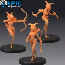 $8.90Female Werebunny Set / Bunny Woman Hybrid / Rabbit Folk / Rodent Warrior / Hare Army