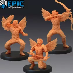 $8.90Tengu Set / Winged Avian Humanoid / Heavenly Samurai Warrior / Japanese Mythology