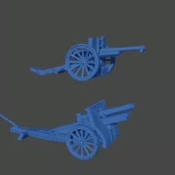$8.996-15mm French Great War Artillery: 75mm Modele 1897 & Schneider 155mm