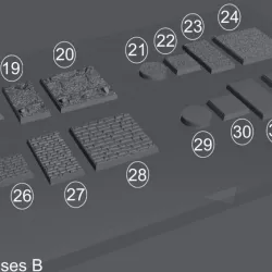 $9.9028mm Bases 32 STL - Files Pre-supported - Files Test Printed.