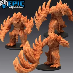 $9.90Lava Golem Set / Volcano Giant Construct / Ancient Fire Guard