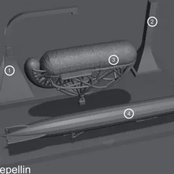$9.90WW1 Zeppelin - Files Pre-supported - Files Test Printed.