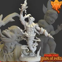 Baby Krishna & Trinavarta The Tornado Demon