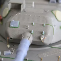 Leopard 1A5 Mantlet Plate & Hooks Upgrade - 1/35 Scale