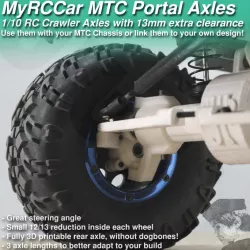 MyRCCar MTC Portal Axles, 1/10 RC Crawler Axles with 13mm extra clearance