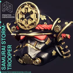 Samuri Stormtrooper Helm - Star Wars Fanart - 10cm toy