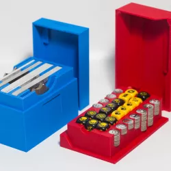 Separate Token / Dice and Card Box STLs to suit Necromunda Ash Wastes - Magnet Ready
