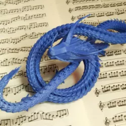 Treble clef dragon