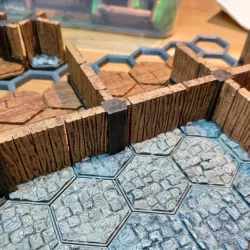 WDhex - housetiles - wood outer wall T and X corners