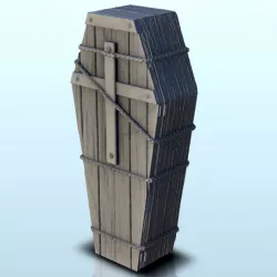 $1.40Wooden coffin (+ pre-supported version) (1) - Darkness Chaos Medieval Zombie Fantasy Monster