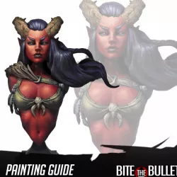 $1.99[PDF Only] (Bust Painting Guide) Lysera, the Tiefling Druid