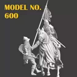$10.00Small battle - Crusader Knight kicking Baltic warrior