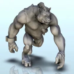 $2.30Giant attack pig (+ pre-supported version) (12) - Darkness Chaos Medieval Zombie Fantasy Monster