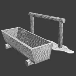 $2.50Medieval gas station - resting pole and tug for water