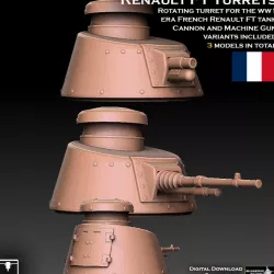 $3.00Renault FT Tank Turrets