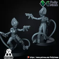 $3.00Tabletop sci-fi post apocalypse miniature. Wasteland Amazons.
