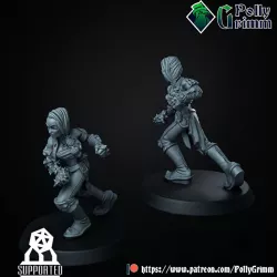 $3.00Tabletop sci-fi post apocalypse miniature. Wasteland Amazons.