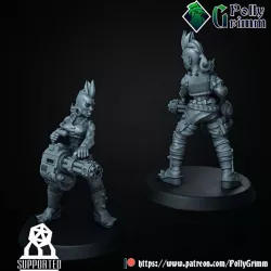 $3.00Tabletop sci-fi post apocalypse miniature. Wasteland Amazons.