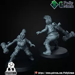 $3.00Tabletop sci-fi post apocalypse miniature. Wasteland Amazons. Big Berta