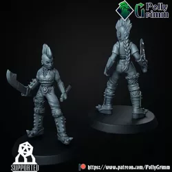 $3.00Tabletop sci-fi post apocalypse miniature. Wasteland Amazons.