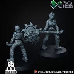 $3.00Tabletop sci-fi post apocalypse miniature. Wasteland Amazons.