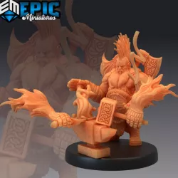$3.90Dark Dwarf Blacksmith / Male Dwarven Warrior / Armored Warhammer