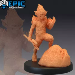 $3.90Magmin Spear / Fire Elemental Creature / Magma Lava Encounter / Dwarven Magmen
