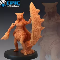 $3.90Owlbear Druid Defense Magic / Female Nature Leader / Forest Guardian / Woodland Encounter