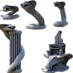 $3.95Snake Temple Pack 1 Statues, Thrones and Giant Cobra Snakes